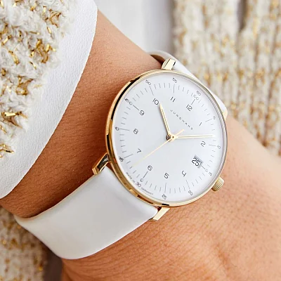 Junghans Max Bill Ladies Yellow Gold PVD Sapphire 47/7451.02