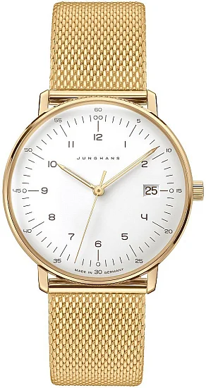 Junghans Max Bill Ladies Yellow Gold PVD Sapphire Mesh 47/745246