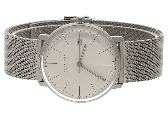 Junghans Max Bill Quartz MEGA Solar Mesh Titanium Sapphire 59/2022.46