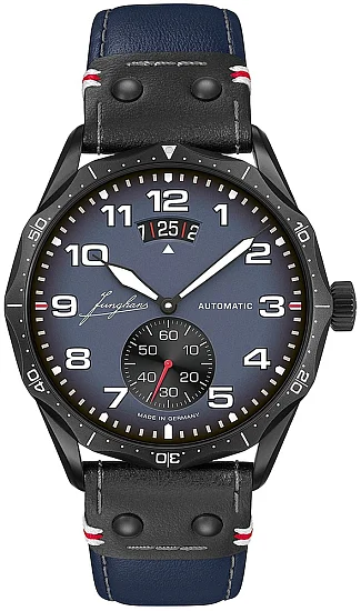 Junghans Meister Pilot Small Second Navy Blue Black PVD 27/439700