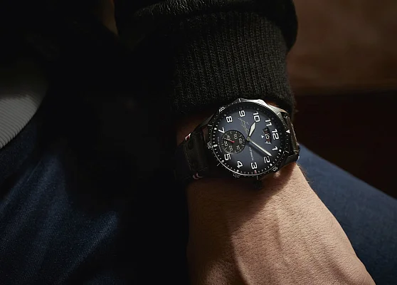 Junghans Meister Pilot Small Second Navy Blue Black PVD 27/4397.00