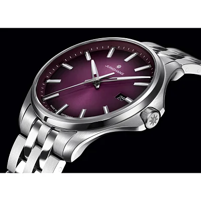 Junghans Meister S Lady Quartz 35mm Burgundy Dial 47/4532.44