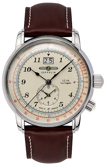 Zeppelin LZ126 Los Angeles Quartz Big Date GMT ZE-8644-5