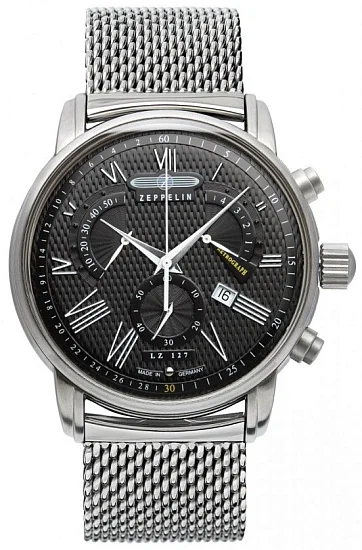 Zeppelin LZ127 Transatlantic Quartz Chrono Retrograde Mesh ZE-7682M-2