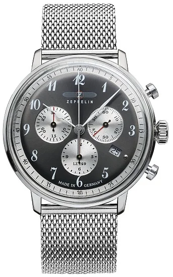 Zeppelin LZ129 Hindenburg Quartz Chrono Mesh ZE-7086M-5