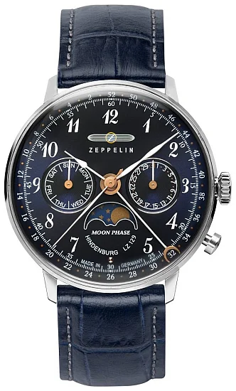 Zeppelin LZ129 Hindenburg Lady Quartz Moonphase ZE-7037-3