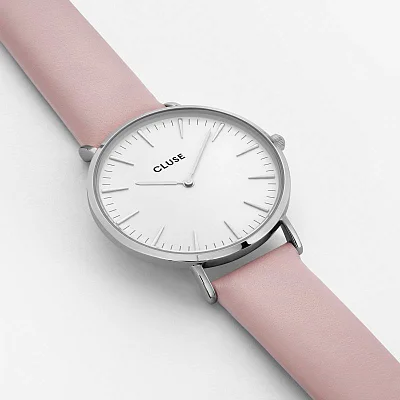 Cluse Boho Chic Silver White Pink CL18214