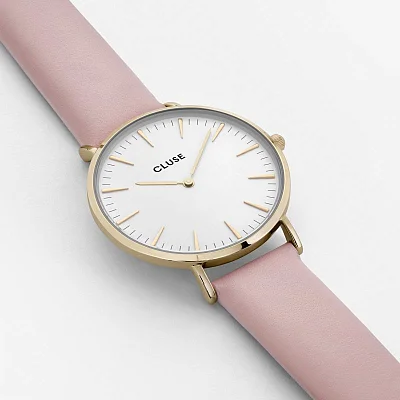 Cluse Boho Chic Yellow Gold White Pink CL18410