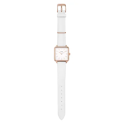Cluse La Tetragone Rose Gold Leather Grey CW0101207006
