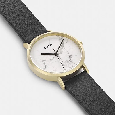 Cluse La Roche Gold White Marble/Black CL40003