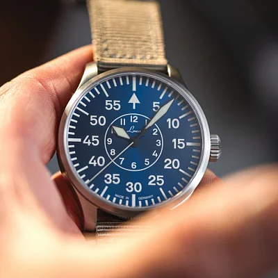 Laco Aachen 39 Pilot Watch Automatic Blaue Stunde NATO LA-862103.2