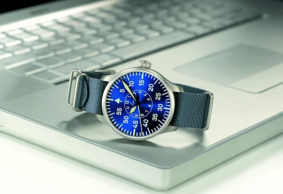 Laco Aachen 39 Pilot Watch Automatic Blaue Stunde NATO LA-862103