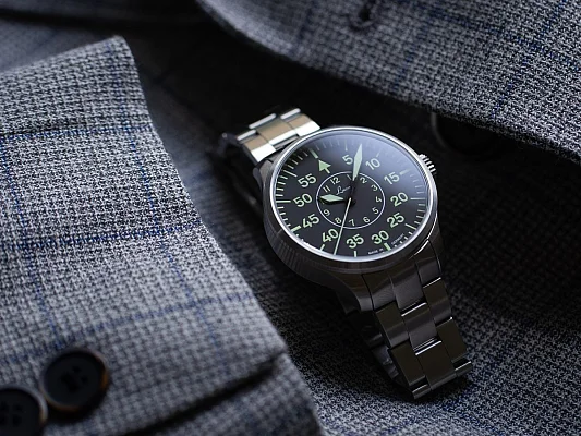 Laco Aachen 39 Pilot Watch Automatic Bracelet LA-862139