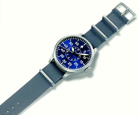 Laco Aachen 42 Pilot Watch Automatic Blaue Stunde NATO LA-862101