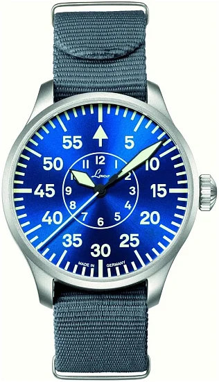 Laco Aachen 42 Pilot Watch Automatic Blaue Stunde NATO LA-862101