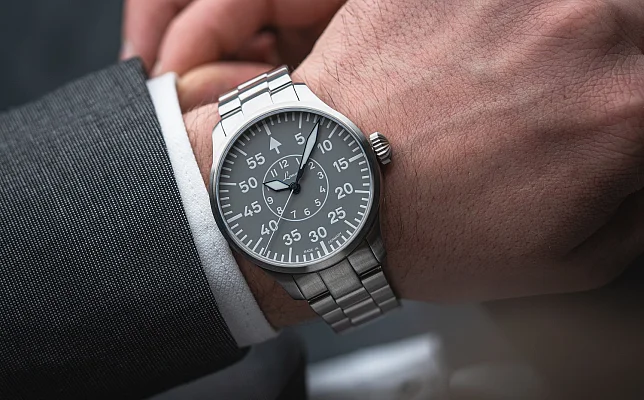 Laco Aachen Grau 39 Pilot Watch Automatic LA-862162.MB