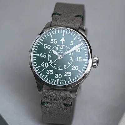 Laco Aachen Polar 39 Pilot Watch Automatic Limited Edition Grun LA-862190