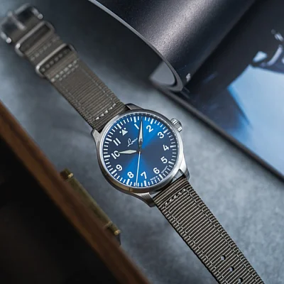 Laco Augsburg 39 Pilot Watch Automatic Blaue Stunde NATO LA-862102.2