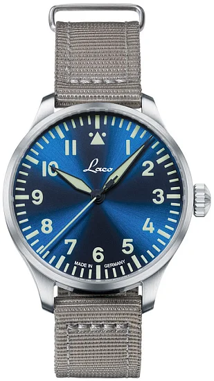 Laco Augsburg 39 Pilot Watch Automatic Blaue Stunde NATO LA-8621022