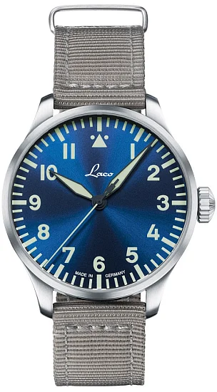 Laco Augsburg 42 Pilot Watch Automatic Blaue Stunde NATO LA-8621002