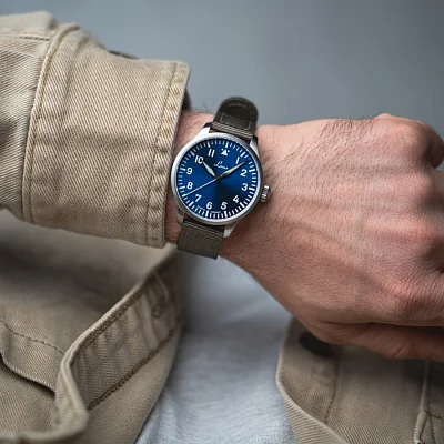 Laco Augsburg 42 Pilot Watch Automatic Blaue Stunde NATO LA-862100.2