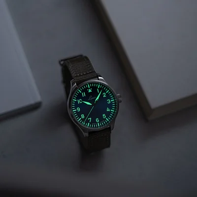 Laco Augsburg 42 Pilot Watch Automatic Blaue Stunde NATO LA-862100.2
