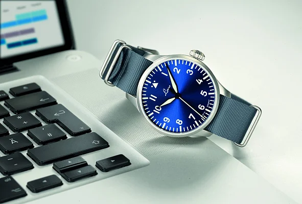 Laco Augsburg 42 Pilot Watch Automatic Blaue Stunde NATO LA-862100