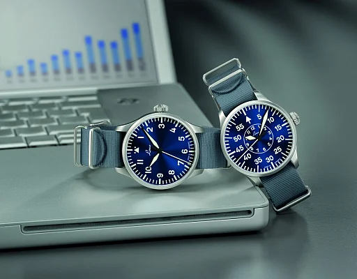Laco Augsburg 42 Pilot Watch Automatic Blaue Stunde NATO LA-862100