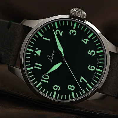Laco Augsburg Polar 39 Pilot Watch Automatic Limited Edition Grun LA-862189
