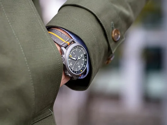 Laco Frankfurt Schwarz 43 Pilot Watch Special Automatic GMT Set LA-862121.2