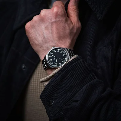 Laco Genf 40 Pilot Watch Quartz Date LA-861807.2.D.MB