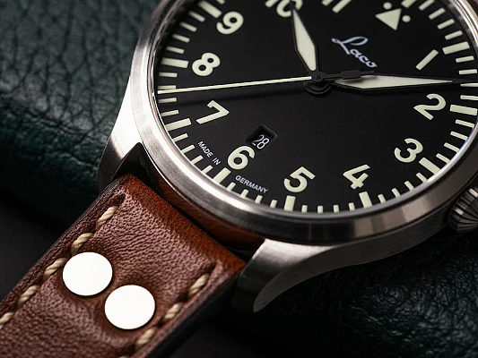 Laco Genf 40 Pilot Watch Quartz Date LA-861807.2.D
