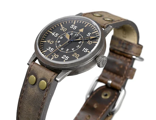 Laco Leipzig 42 Erbstuck Pilot Watch Original Mechanical Used Look LA-861936