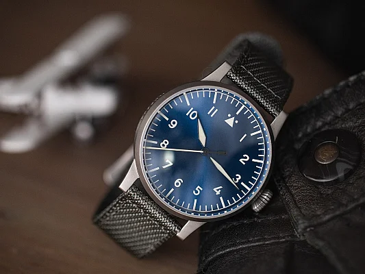 Laco Memmingen 42 Pilot Watch Original Mechanical Blaue Stunde LA-862083