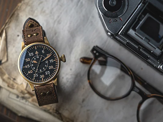 Laco Paderborn 42 Pilot Watch Original Automatic Bronze LA-862150