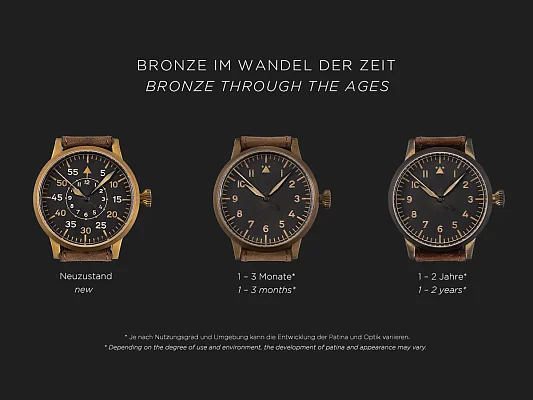Laco Paderborn 42 Pilot Watch Original Automatic Bronze LA-862150