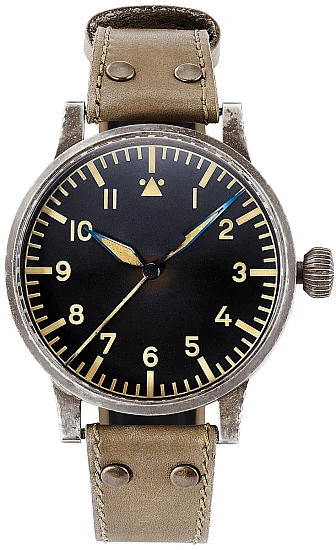 Laco Replica 55 Erbstuck Pilot Watch Original Mechanical Used Look LA-862196
