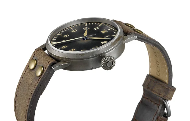 Laco Westerland 45 Erbstuck Pilot Watch Original Mechanical Used Look LA-861937