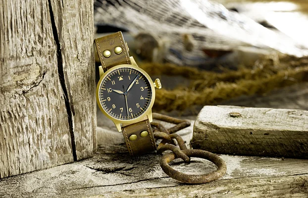 Laco Westerland 45 Pilot Watch Original Mechanical Bronze LA-862087