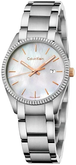 CALVIN KLEIN Lady Alliance White MOP PVD K5R33B4G