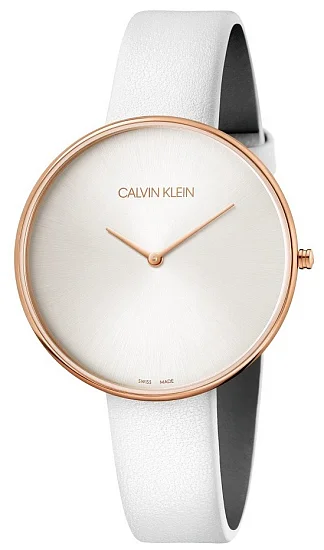 CALVIN KLEIN Lady Full Moon Silver Dial Rose Gold PVD K8Y236L6