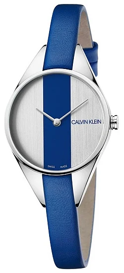 CALVIN KLEIN Lady Rebel Silver-Blue Leather K8P231V6