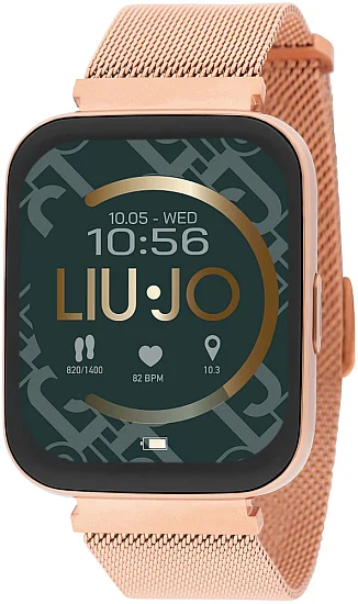 Liu Jo Digital Smartwatch Voice Slim Yellow Rose Gold Mesh SWLJ084
