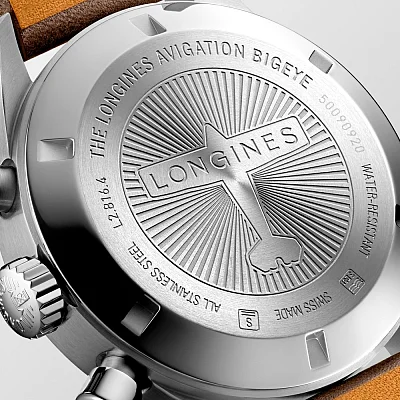 Longines Avigation BigEye Column-Wheel Chronograph Strap XL L2.816.4.53.4
