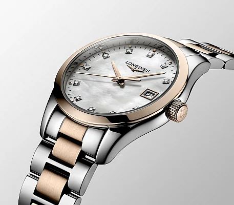 Longines Conquest Classic Lady Diamonds Rose Gold PVD L2.386.3.87.7
