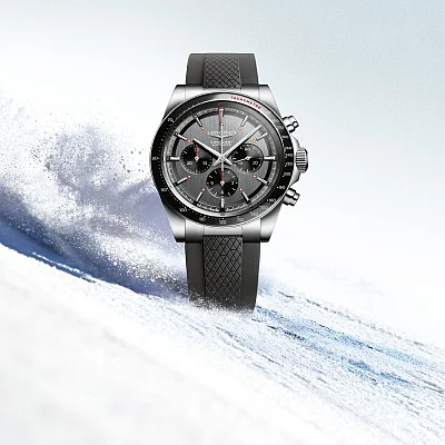 Longines Conquest Gent Automatic Chronograph Ceramic Ski Limited Edition 2025 Set L3.836.4.52.9