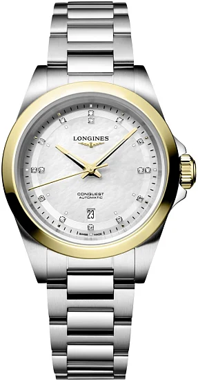 Longines Conquest Lady Automatic Diamonds 18k Gold Caps L33205806