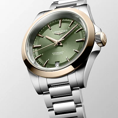 Longines Conquest Lady Automatic 18k Gold Caps L3.430.5.02.6