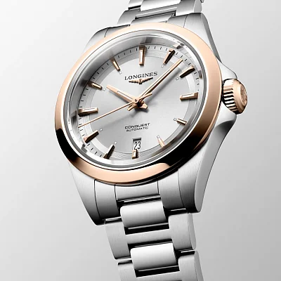 Longines Conquest Lady Automatic 18k Gold Caps L3.320.5.72.6