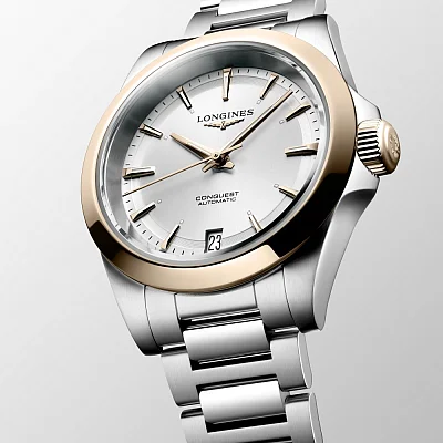 Longines Conquest Lady Automatic 18k Gold Caps L3.430.5.72.6